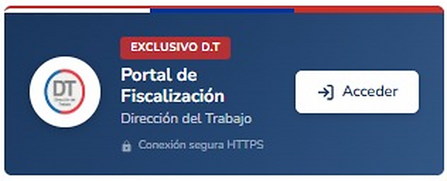 Portal de Fiscalización de la Dirección del Trabajo — Acceder